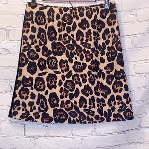 Jade Melody Tam Tan Black Leopard Print Skirt Size 6 Excellent Condition